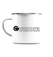 Lade das Bild in den Galerie-Viewer, Outdoorherz Logo free - Emaille Tasse - Outdoorherz
