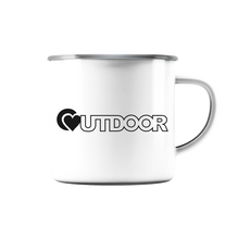 Lade das Bild in den Galerie-Viewer, Outdoorherz Logo free - Emaille Tasse - Outdoorherz
