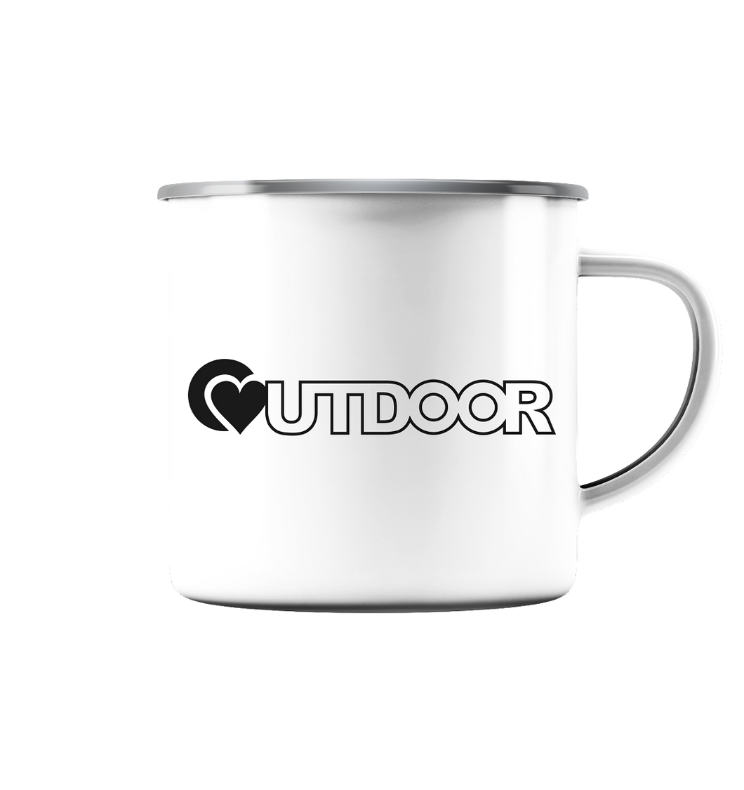 Outdoorherz Logo free - Emaille Tasse - Outdoorherz