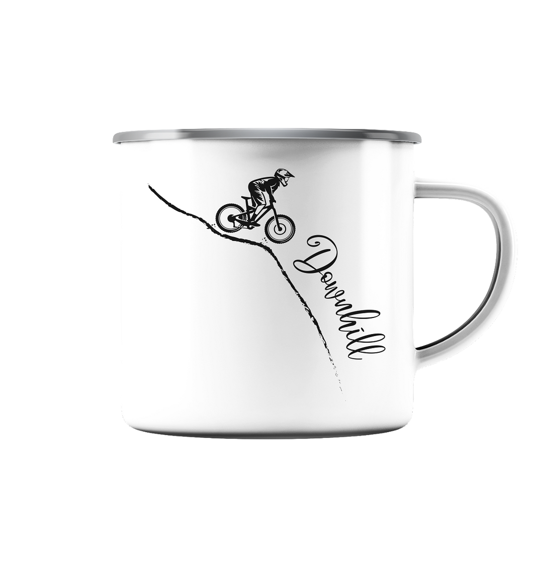 Downhill - Emaille Tasse - Outdoorherz