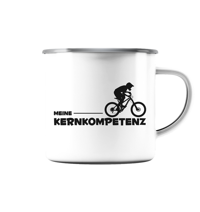 Meine Kernkompetenz - Emaille Tasse - Outdoorherz