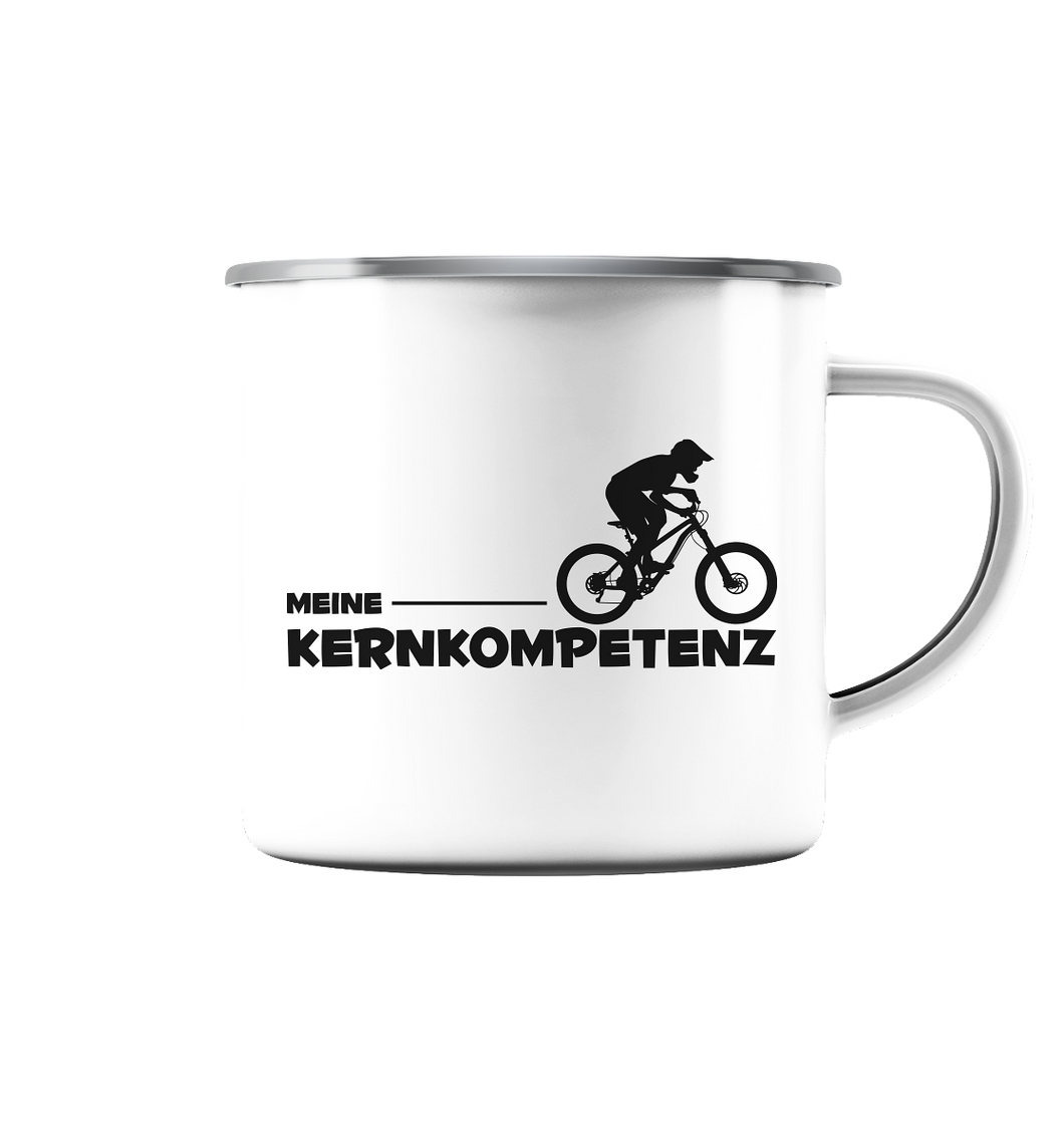 Meine Kernkompetenz - Emaille Tasse - Outdoorherz