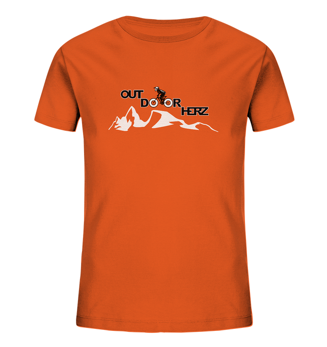 Outdoorherz Bikerlogo - Kids Organic Shirt - Outdoorherz