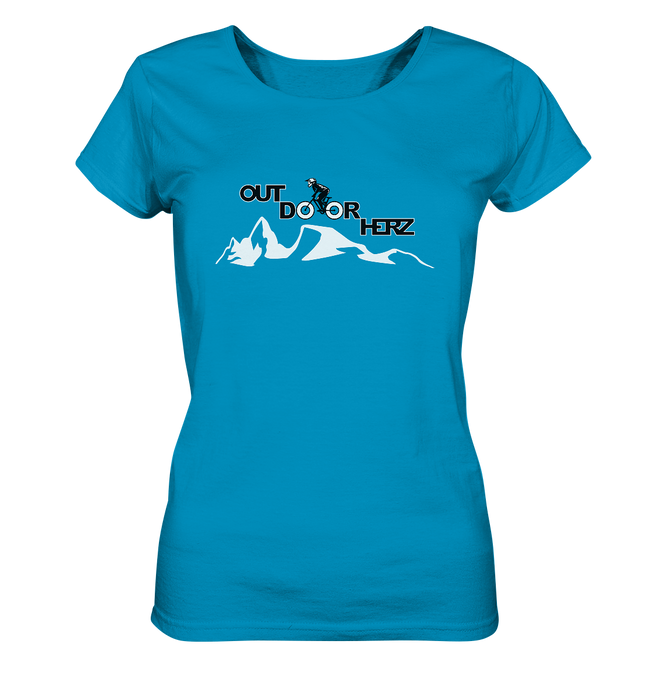 Outdoorherz Bikerlogo - Ladies Organic Shirt - Outdoorherz