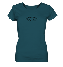 Lade das Bild in den Galerie-Viewer, Back to Bike Black - Ladies Organic Shirt - Outdoorherz
