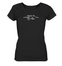 Lade das Bild in den Galerie-Viewer, BACK TO BIKE SCHWARZ - Ladies Organic Shirt - Outdoorherz
