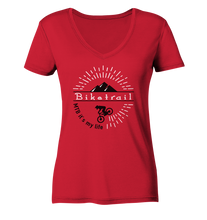 Lade das Bild in den Galerie-Viewer, MTB it´s my life - Ladies Organic V-Neck Shirt - Outdoorherz
