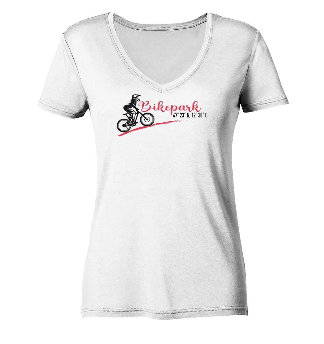 Saalbach Trail - Ladies Organic V-Neck Shirt