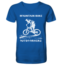 Lade das Bild in den Galerie-Viewer, Mountain Bike  - Mens Organic V-Neck Shirt
