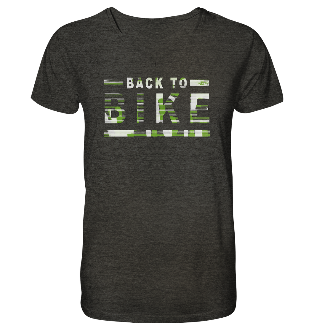 BACK to BIKE MIX - Mens Organic V-Neck Shirt