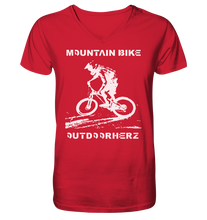 Lade das Bild in den Galerie-Viewer, Mountain Bike  - Mens Organic V-Neck Shirt
