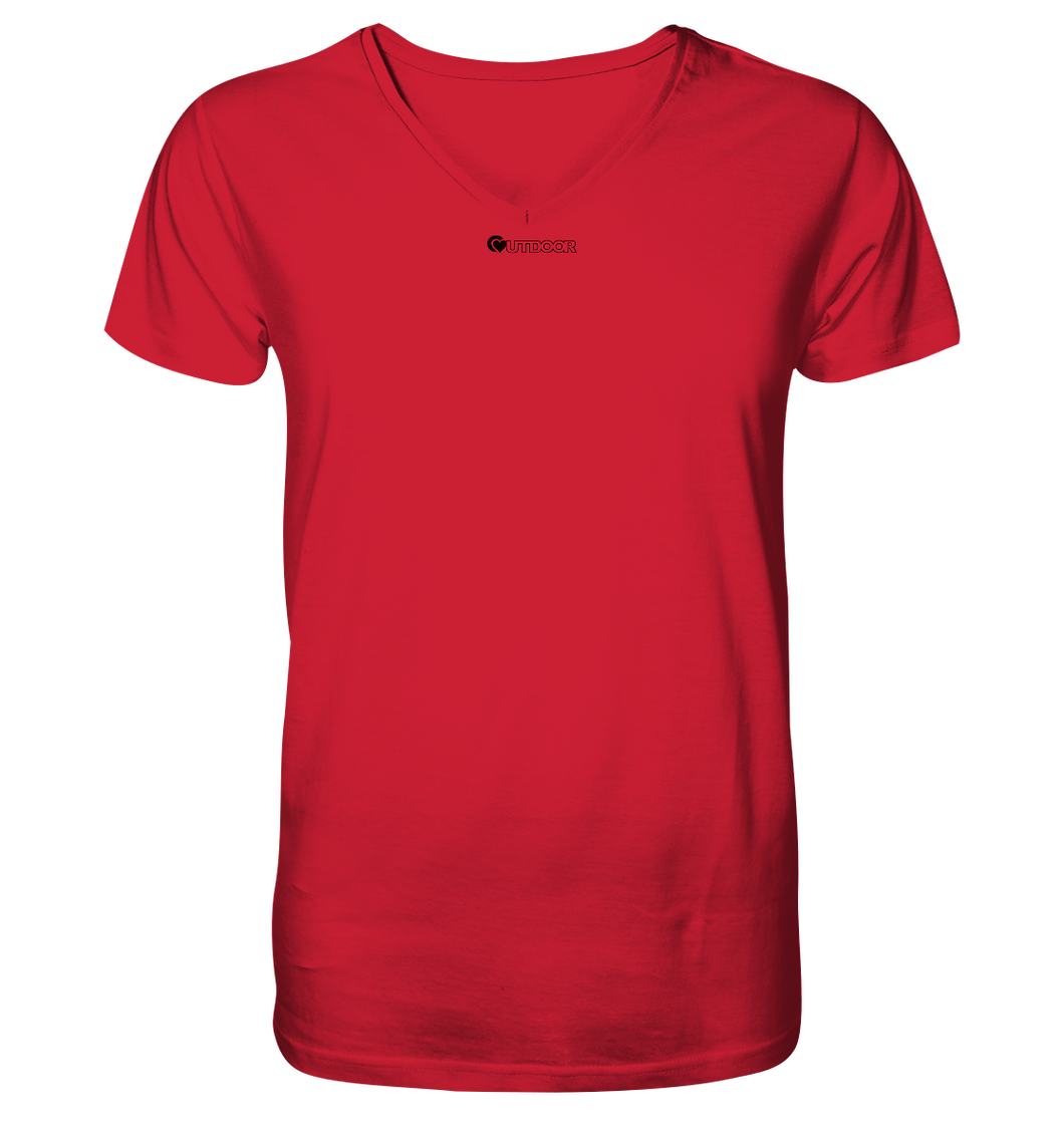 Outdoorherz Logo free - Mens Organic V-Neck Shirt - Outdoorherz