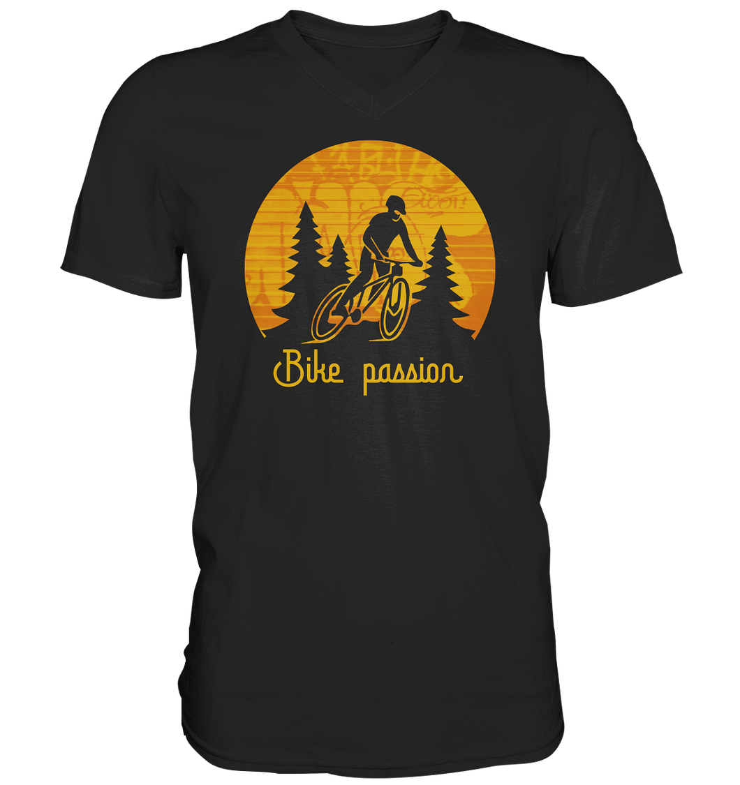 Bike Passion - Mens V-Neck Shirt - Outdoorherz