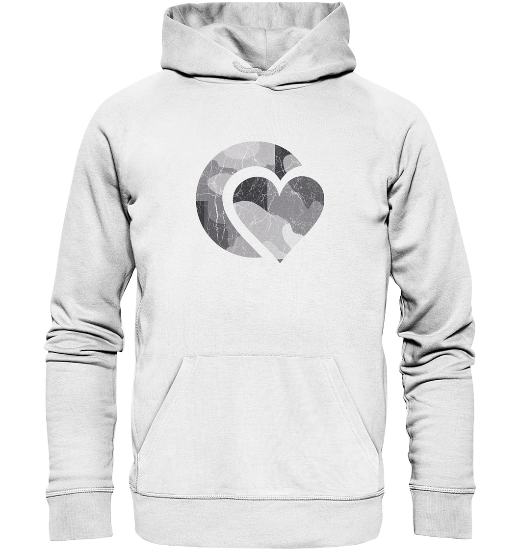 Camouflage Logo - Organic Basic Hoodie - Outdoorherz