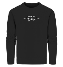 Lade das Bild in den Galerie-Viewer, BACK TO BIKE SCHWARZ - Organic Sweatshirt - Outdoorherz
