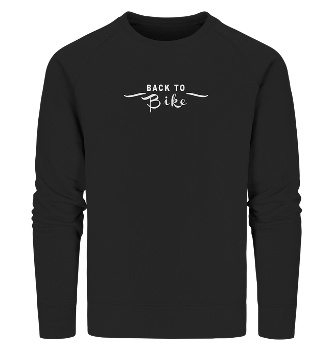 BACK TO BIKE SCHWARZ - Organic Sweatshirt - Outdoorherz